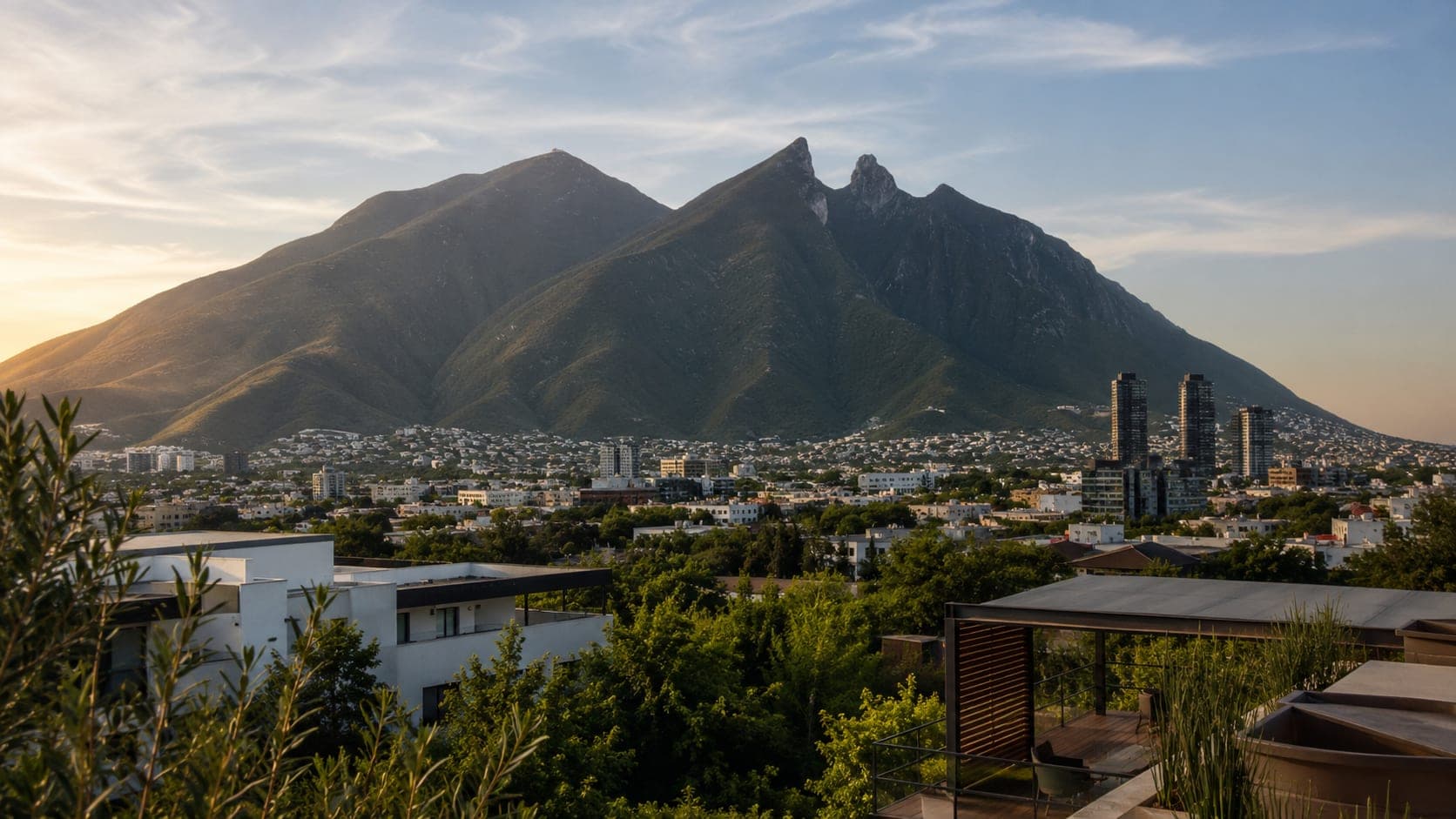 Vista de Monterrey y el Cerro de la Silla